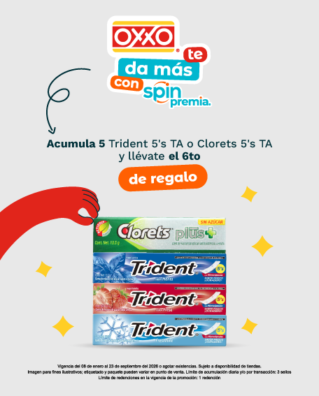 Acumula 5 y llévate el 6to Trident