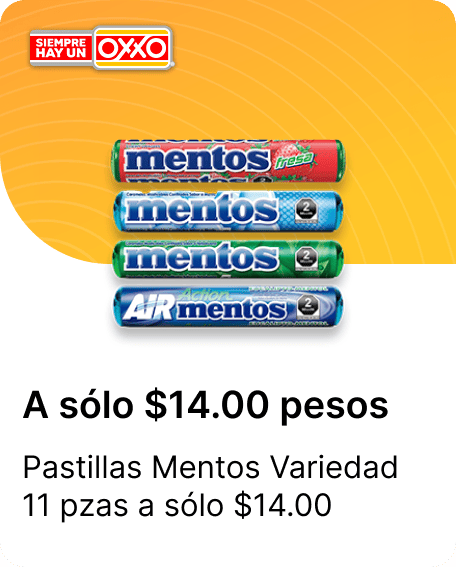 Pastillas Mentos Variedad 11 pza a solo 14 00
