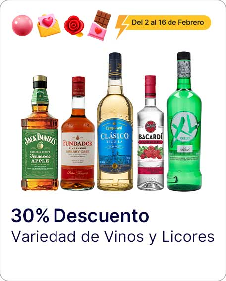 Variedad de vinos y licores